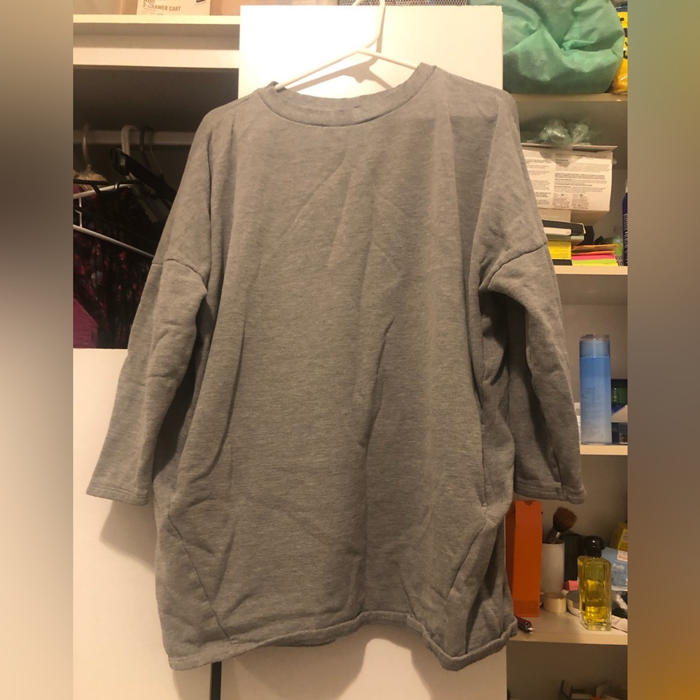 UO Cozy Gray Oversized Sweatshirt dresses